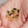 Tourmaline Pebble Silver Gold Plated Short Necklace, thumbnail 6 of 11