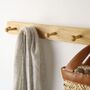 Solid Oak Shaker Style Peg Kitchen Rail Or Coat Rack, thumbnail 6 of 9