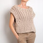 Ribbed Sweater Vest Easy Knitting Kit, thumbnail 2 of 10
