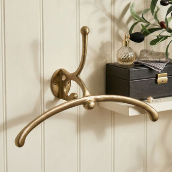 Antique Style Gold Wall Mounted Valet Hook, 3 of 7