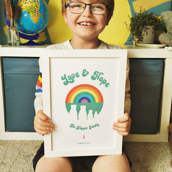 Rainbow Bear Family Personalised Print, 7 of 11