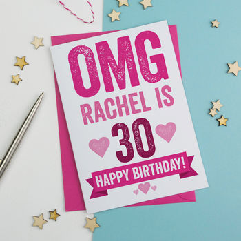 Omg Personalised 30th Birthday Card, 3 of 3