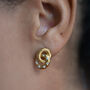 Linked Circles Diamante Stud Earrings Non Tarnish, thumbnail 1 of 3