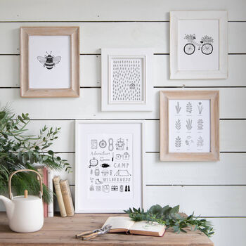 Hand Drawn Flowers And Bikes Print, 4 of 4