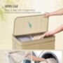 Laundry Basket Bamboo Hamper With Lid, thumbnail 3 of 5