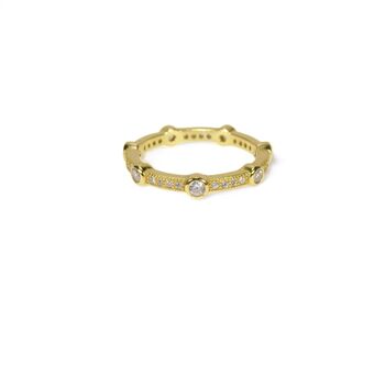 Classic Eternity Rings, Gold Vermeil On 925 Silver, 2 of 9