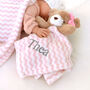 Personalised Bear With Bow Comforter And Blanket Set, thumbnail 3 of 6