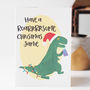 Personalised Roarsome Dinosaur Christmas Card For Kids, thumbnail 2 of 6