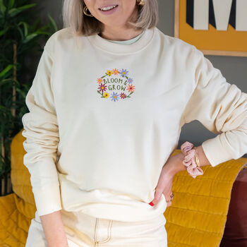 Embroidered Bloom And Grow Sweatshirt, 3 of 7