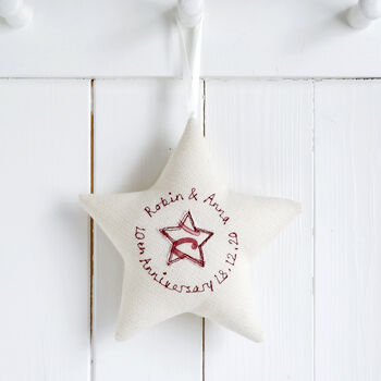 Personalised Embroidered Hanging Star Gift For Any Occasion, 4 of 12
