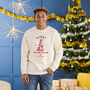 Personalised Men's Christmas Pizza Jumper, thumbnail 1 of 3