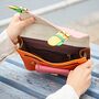 Shruti Small Multicoloured Recycled Leather Satchel, thumbnail 3 of 12