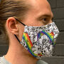Roses And Rainbow Fabric Fitted Reusable Face Mask, thumbnail 4 of 7