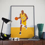 Kobe Bryant La Lakers Basketball Poster, thumbnail 1 of 4