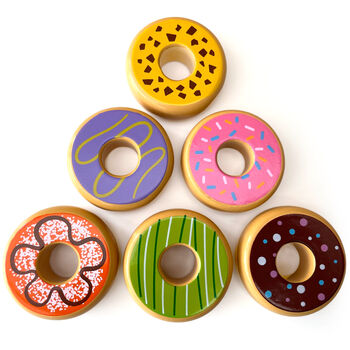 Wooden Donuts Pretend Play Food Set, 3 of 5