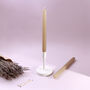 G Decor Velluto Noce Verde Set Of Two Extra Tall Dinner And Taper Candles With Ribbed Velvet Matte Finish, thumbnail 1 of 3