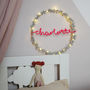 Personalised Pom Pom Fairy Light Hoop Gift For Girl, thumbnail 7 of 12