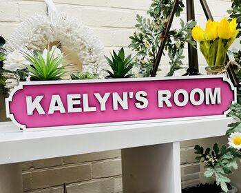 Personalised Children's Gift Bedroom Name Roadsign, 11 of 11