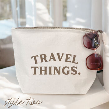 Travel Things Canvas Pouch, 4 of 5