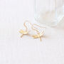 Gold Dragonfly Earrings, thumbnail 4 of 5
