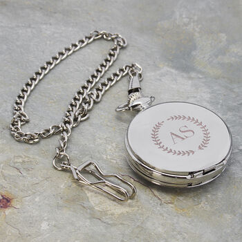 Personalised Heritage Dual Side Pocket Watch In Silver, 2 of 12