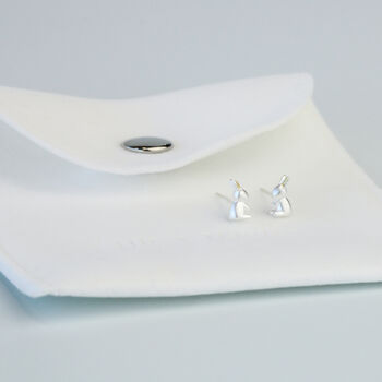 Sterling Silver Rabbit Stud Earrings, 5 of 5