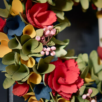 Natural Flowers Winter Door Wreath, 3 of 5