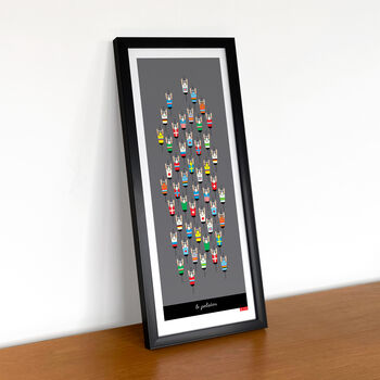 Peloton Cycling Art Print, Gift For Cyclist, 3 of 5