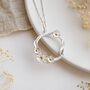 Personalised Sterling Silver Entwined Daisy Flower Necklace, thumbnail 3 of 9