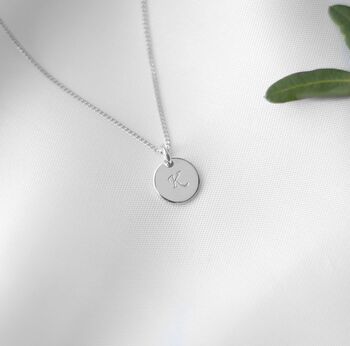 Custom Letter Disc Necklace – Birthday Gift For Her, 7 of 7