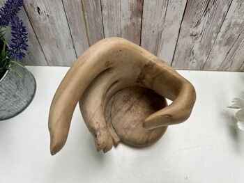 Hand Carved Wooden ‘Hand Of Wisdom’ Wine Bottle Holder, 9 of 11