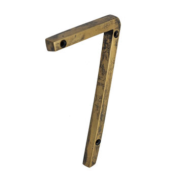 Five Inch Antique Brass House Numbers, 8 of 10
