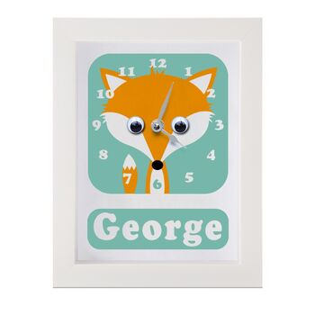 Personalised Children's Fox Clock, 10 of 10