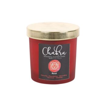 Root Chakra Strawberry Crystal Chip Candle, 3 of 4