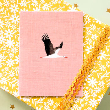 Mini Pink Stork Card, 3 of 5