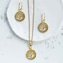 Gold Plated Sterling Silver Dangly Tree Earrings, thumbnail 3 of 4