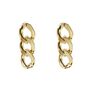 Gold Plated Chunky Curb Chain Stud Earring, thumbnail 5 of 7