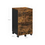 Industrial Brown Mobile Filing Cabinet With Two Drawers, thumbnail 6 of 6