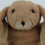Brown Bunny Hand Puppet With Matching Mini Toy, thumbnail 3 of 5