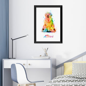 Personalised Watercolour Dog Yoga Print, 9 of 12