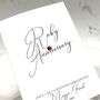 40th Ruby Jewel Personalised Anniversary Card, thumbnail 1 of 5
