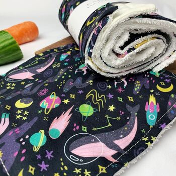 Zero Waste Space Whale Reusable Unpaper Towel Set, 5 of 7