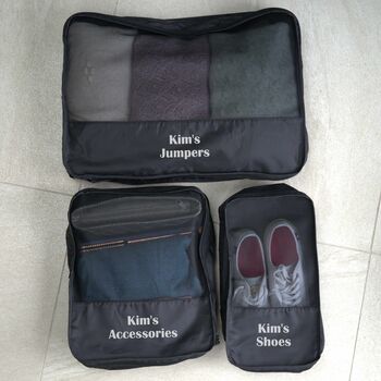 Personalised Travel Packing Cube Set, 2 of 7