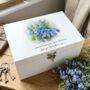 Personalised Forget Me Not Design Memory Box Three Sizes 22cm | 27cm | 30cm, thumbnail 1 of 10