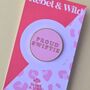 Proud Swiftie Pink Enamel Pin Badge, thumbnail 2 of 4