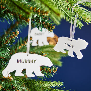 Personalised Wooden Polar Bear Christmas Gift Tag, 3 of 3