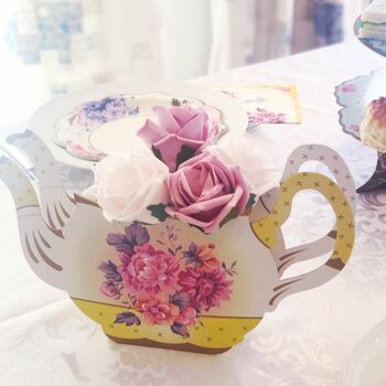 Afternoon Tea Teapot And Roses Table Centrepiece, 2 of 4