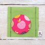 Pink Apple Print Fabric Handbag Mirror, thumbnail 2 of 4