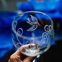 Gin Glass With Bird Engraving, thumbnail 1 of 8
