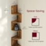 Five Tier Zigzag Floating Corner Wall Shelves, thumbnail 2 of 12